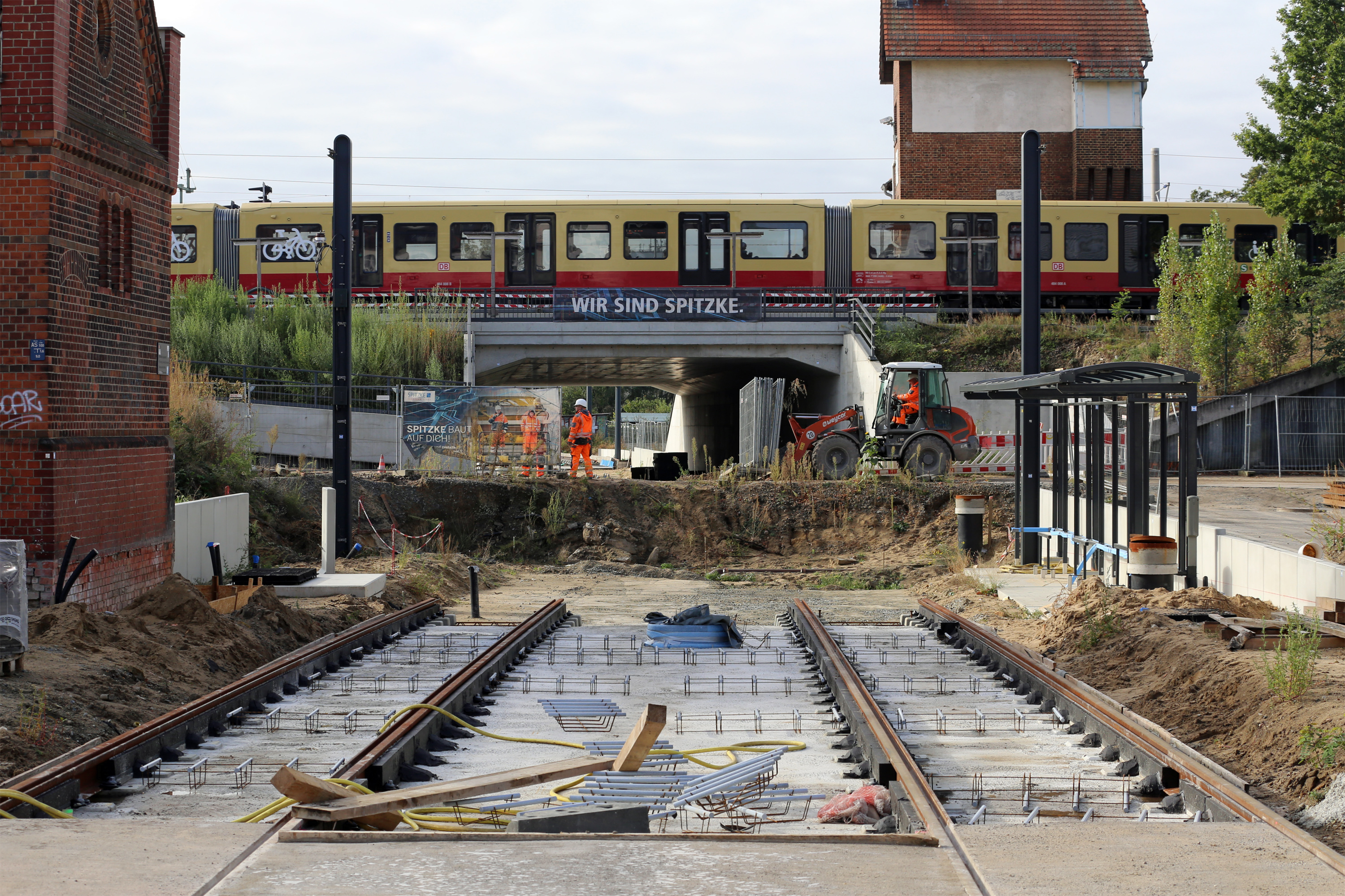 Baufortschritt in Richtung neuer Unterführung Zentrum Schöneweide
